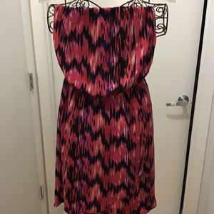 Lightweight, colorful strapless dress